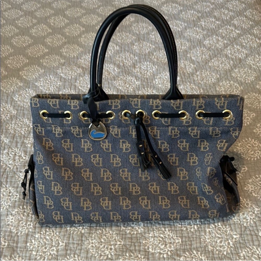 Dooney & Bourke Denim DB Logo Purse Handbag